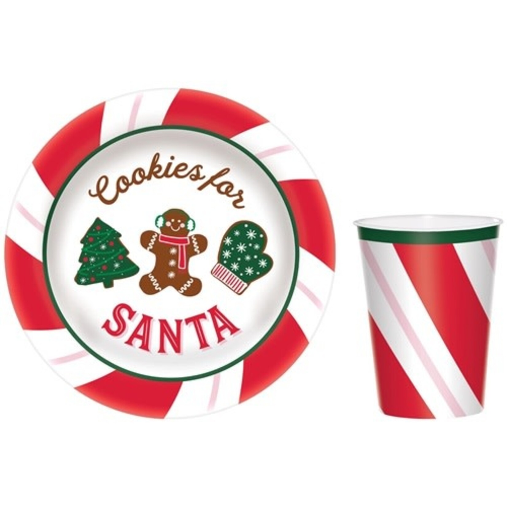 Amscan Christmas Plate & Cup Set - 2ct.