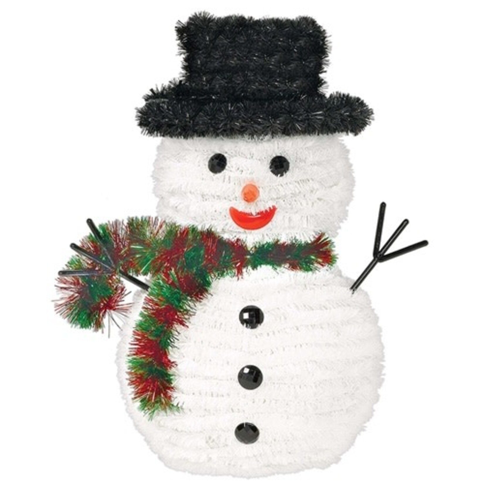 Amscan 10" Christmas Tinsel Snowman Decoration - 1ct.