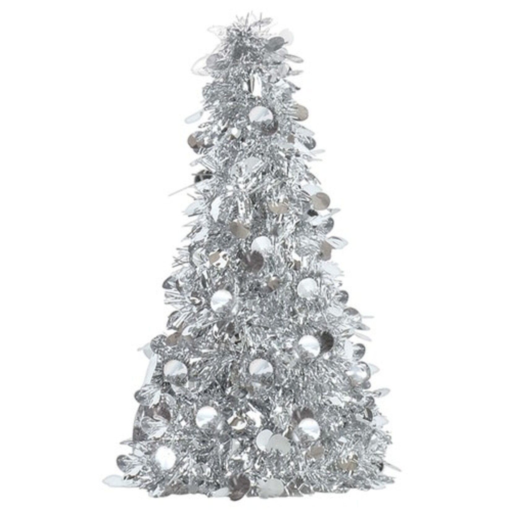 Amscan 10" Silver Tinsel Christmas Tree Decoration - 1ct.