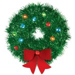 Amscan 6" Christmas Tinsel Wreath Bow - 1ct.