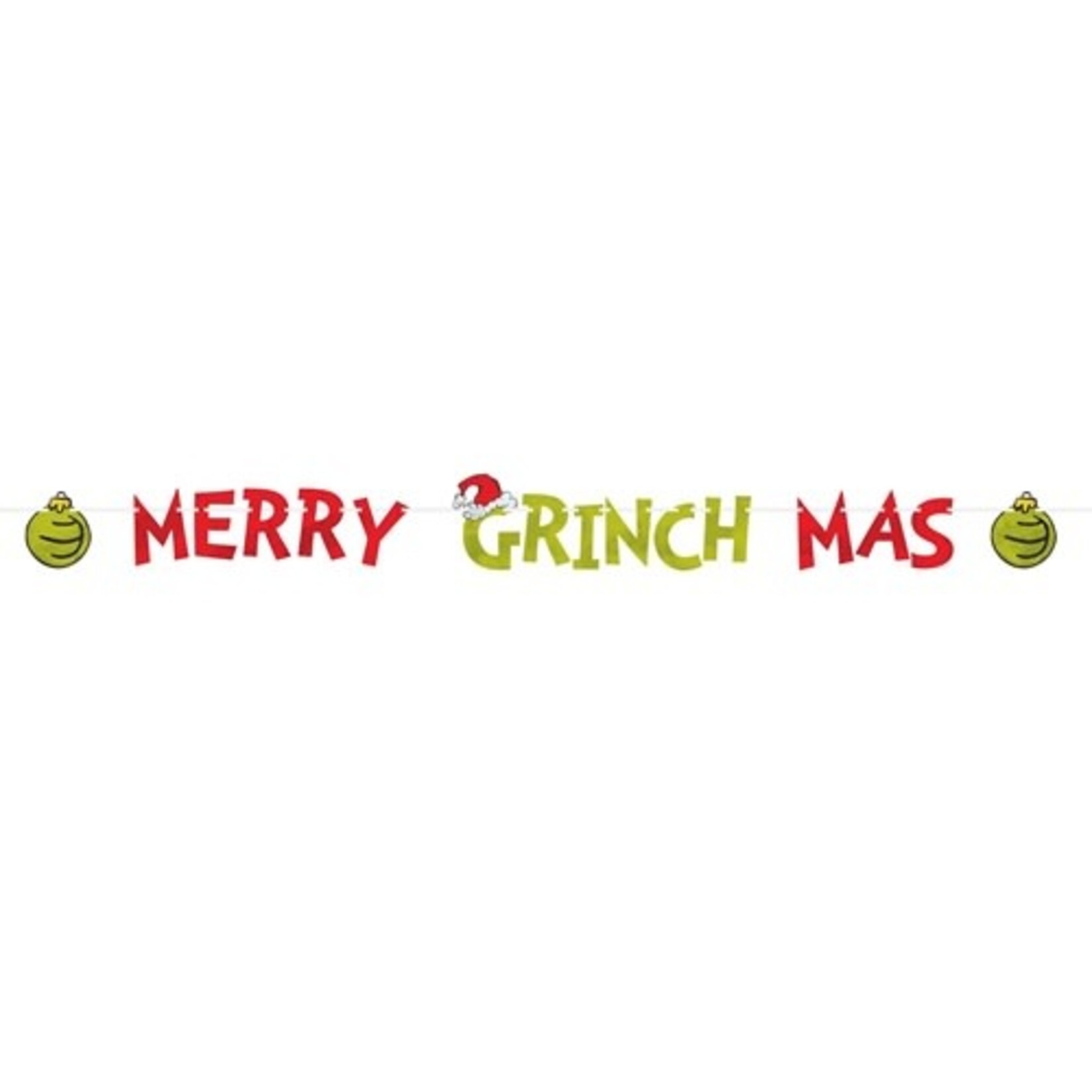 Amscan 12' The Grinch 'Merry Grinchmas' Banner - 1ct.