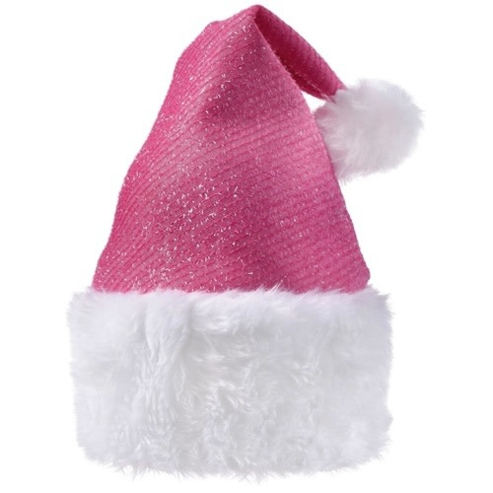 Amscan Pink Deluxe Adjustable Santa Hat - 1ct.