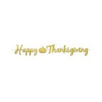 Beistle 5' Happy Thanksgiving Gold Foil Banner - 1ct.