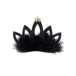 Beistle Black Tiara Hair Clip w/ Feathers - 1ct.