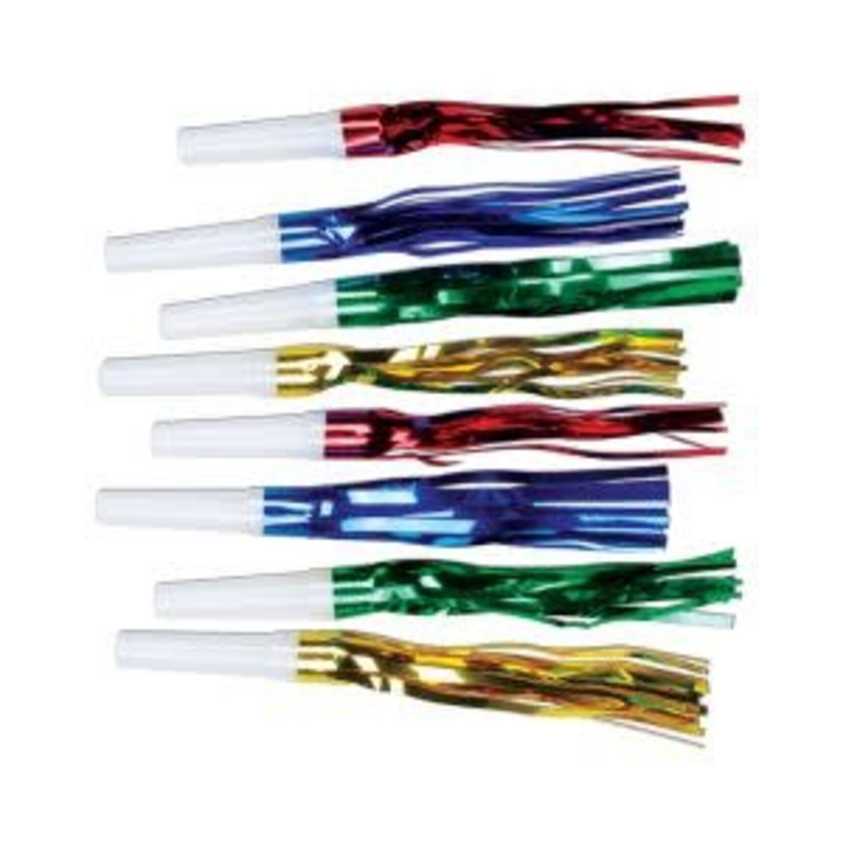 Beistle Multi-Color Noisemaking Squawkers w/ Fringe - 8ct.
