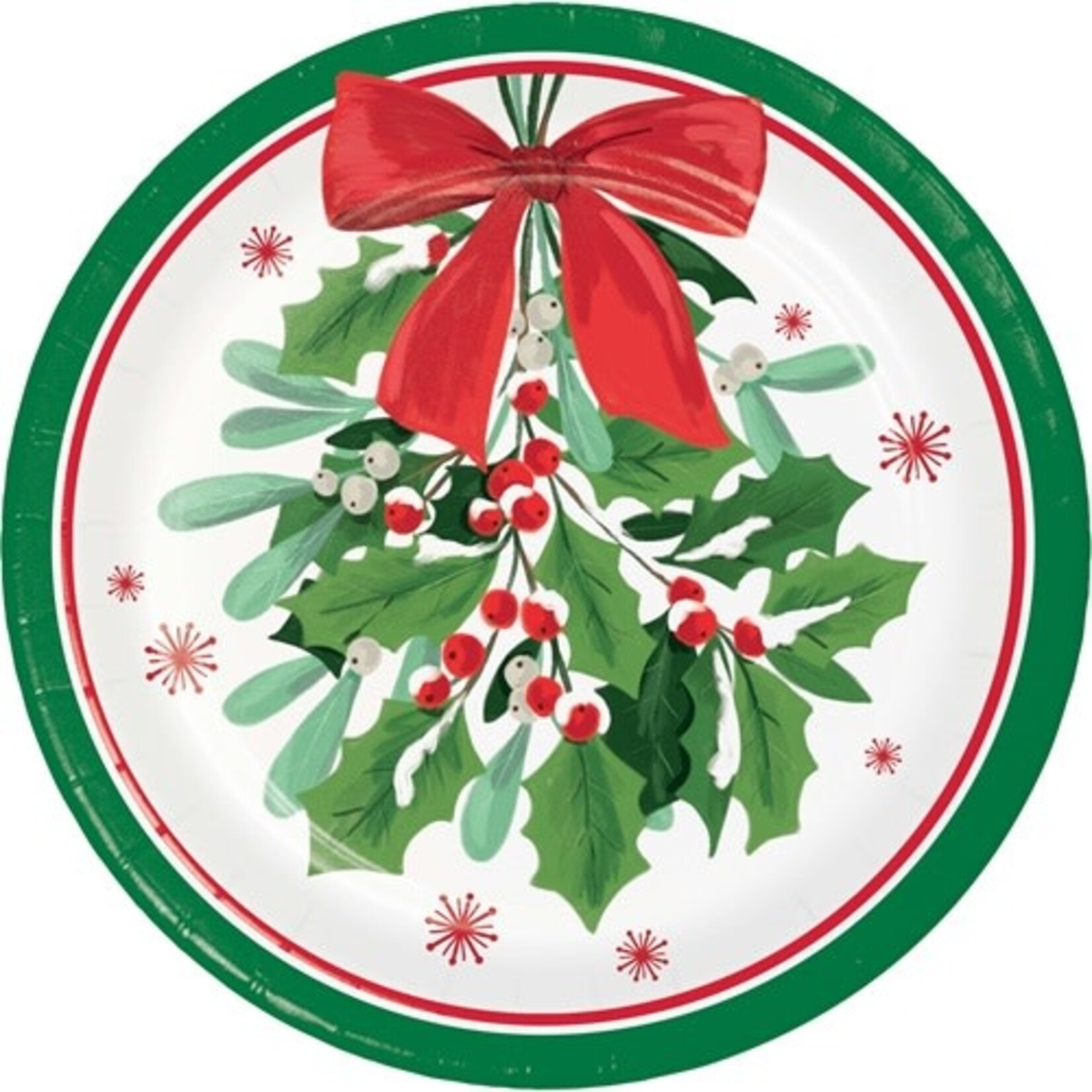 Creative Converting 7" Holly Jolly Christmas Paper Plates - 8ct.