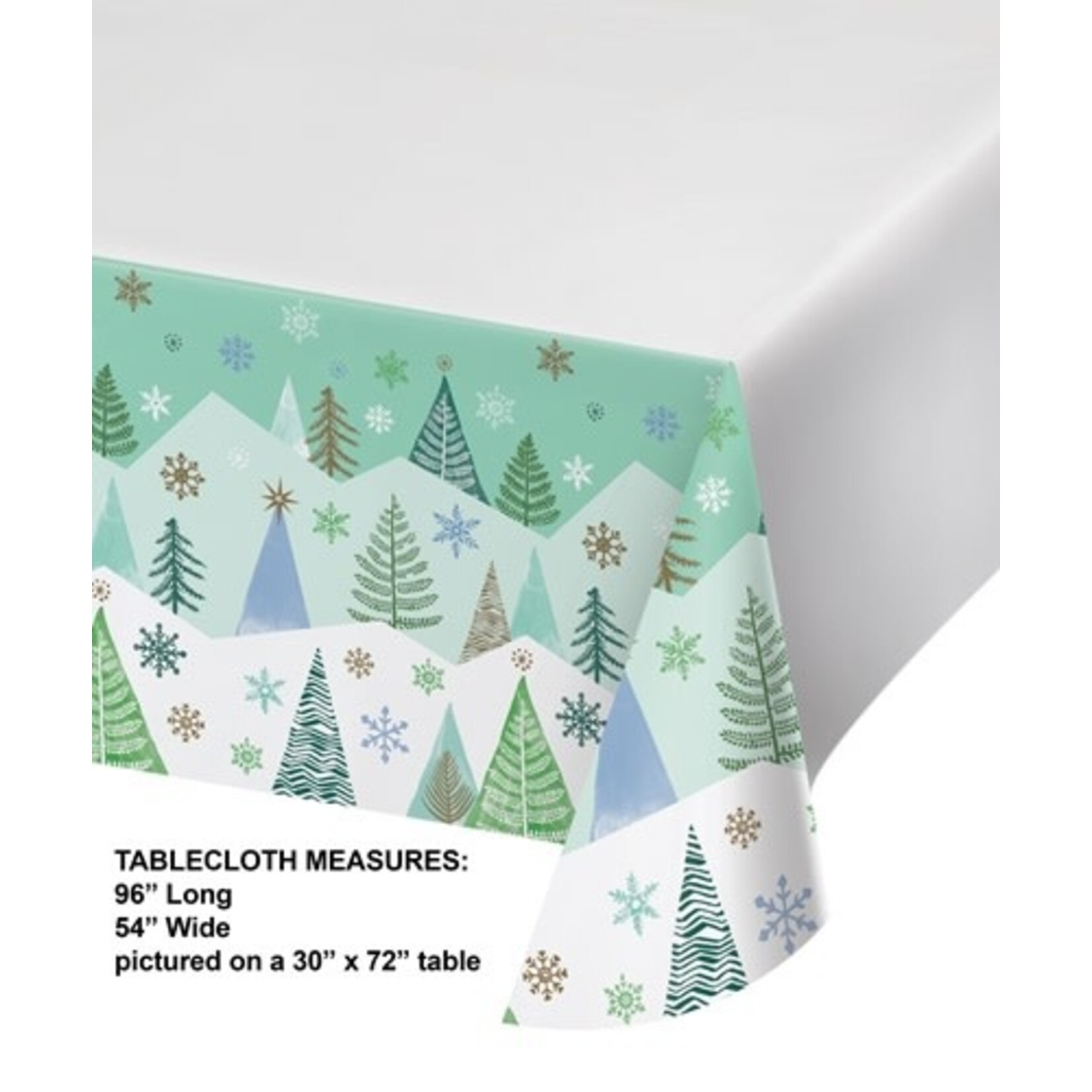 Creative Converting Winter Wonderland Paper Tablecloth - 1ct. (54" x 96")
