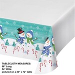 Creative Converting Snow Friends and Flakes Paper Table Cover - 1ct. (54" x 96")