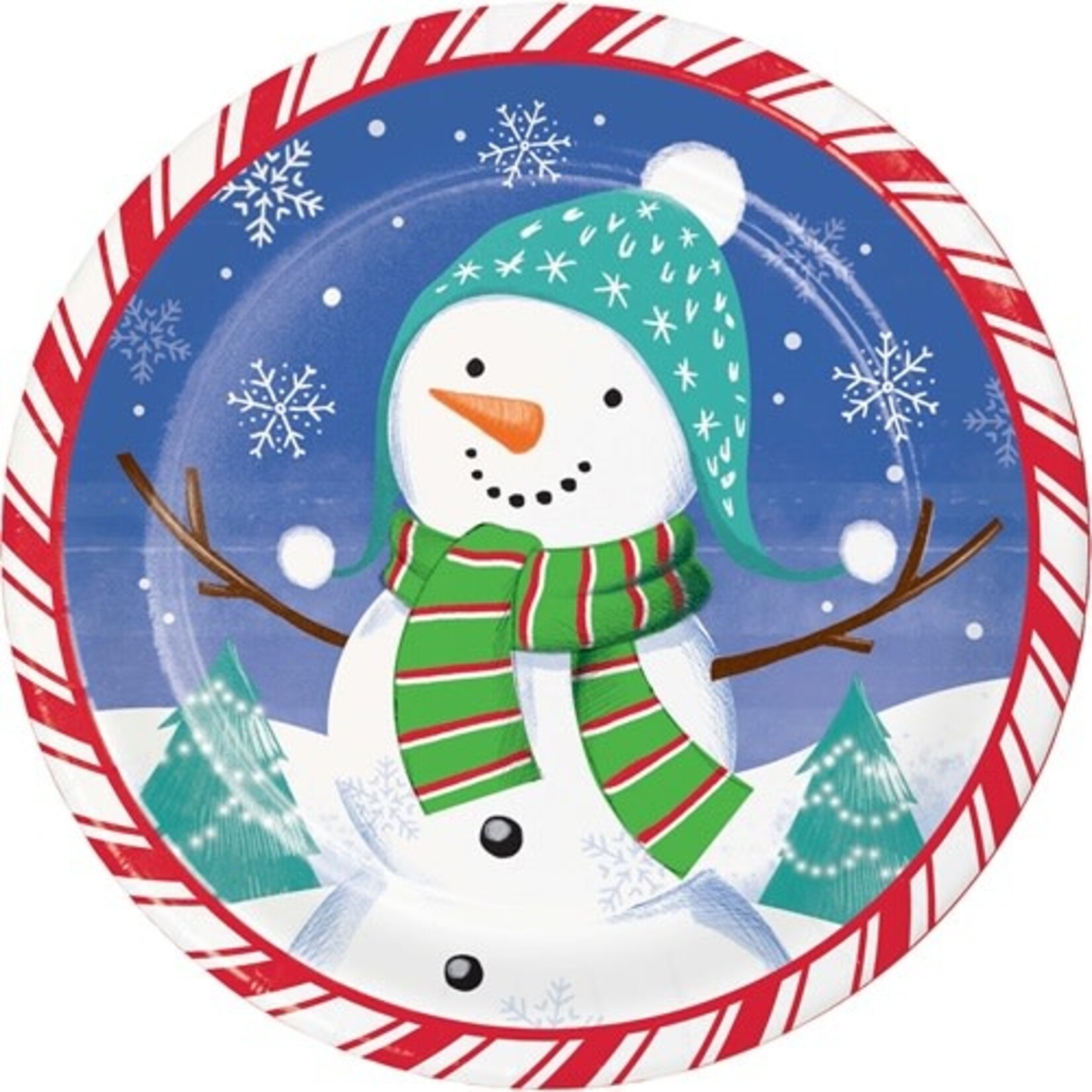 Creative Converting Snow Friends and Flakes 7" Plates - 8ct.