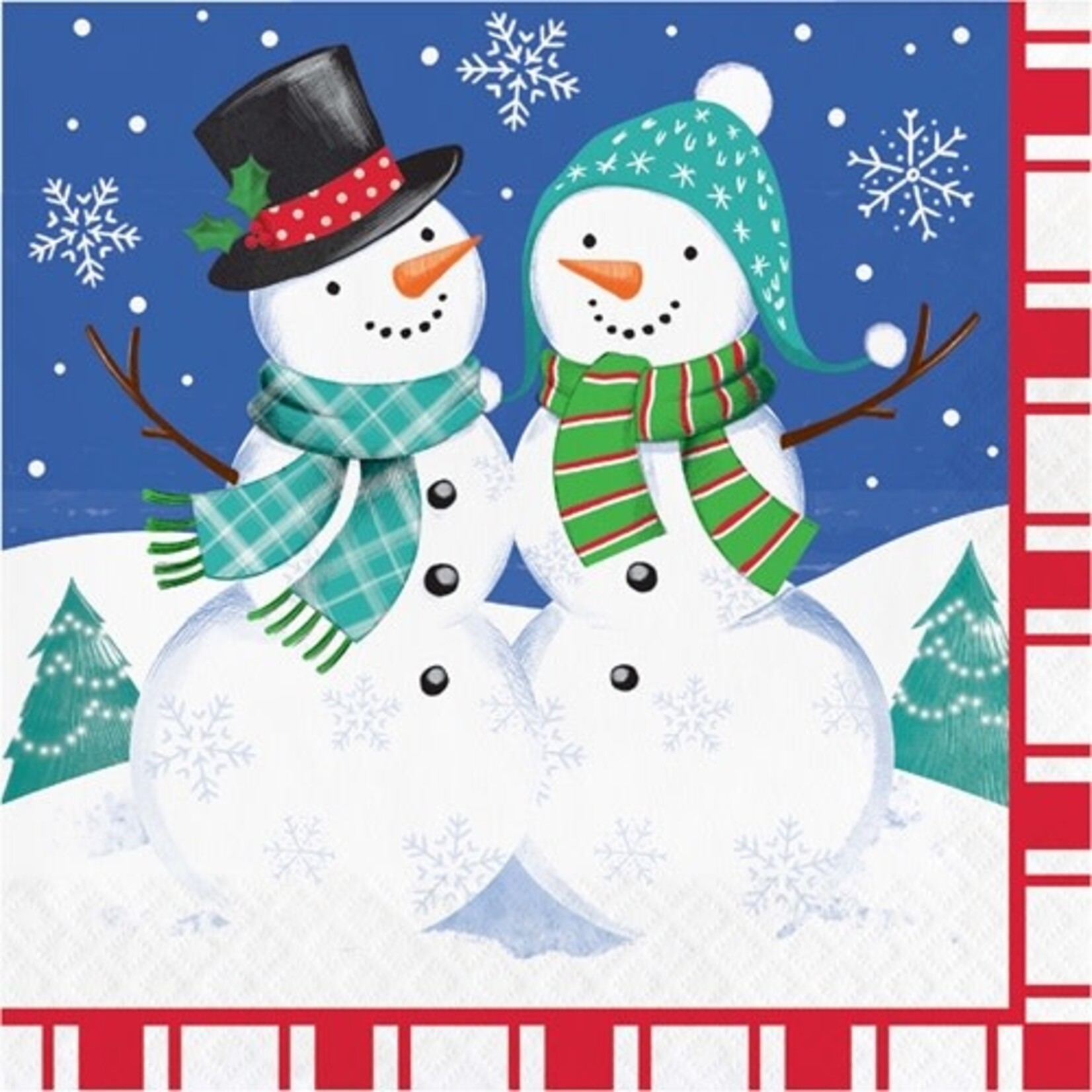 Creative Converting Snow Friends and Flakes Luncheon Napkins - 16ct.