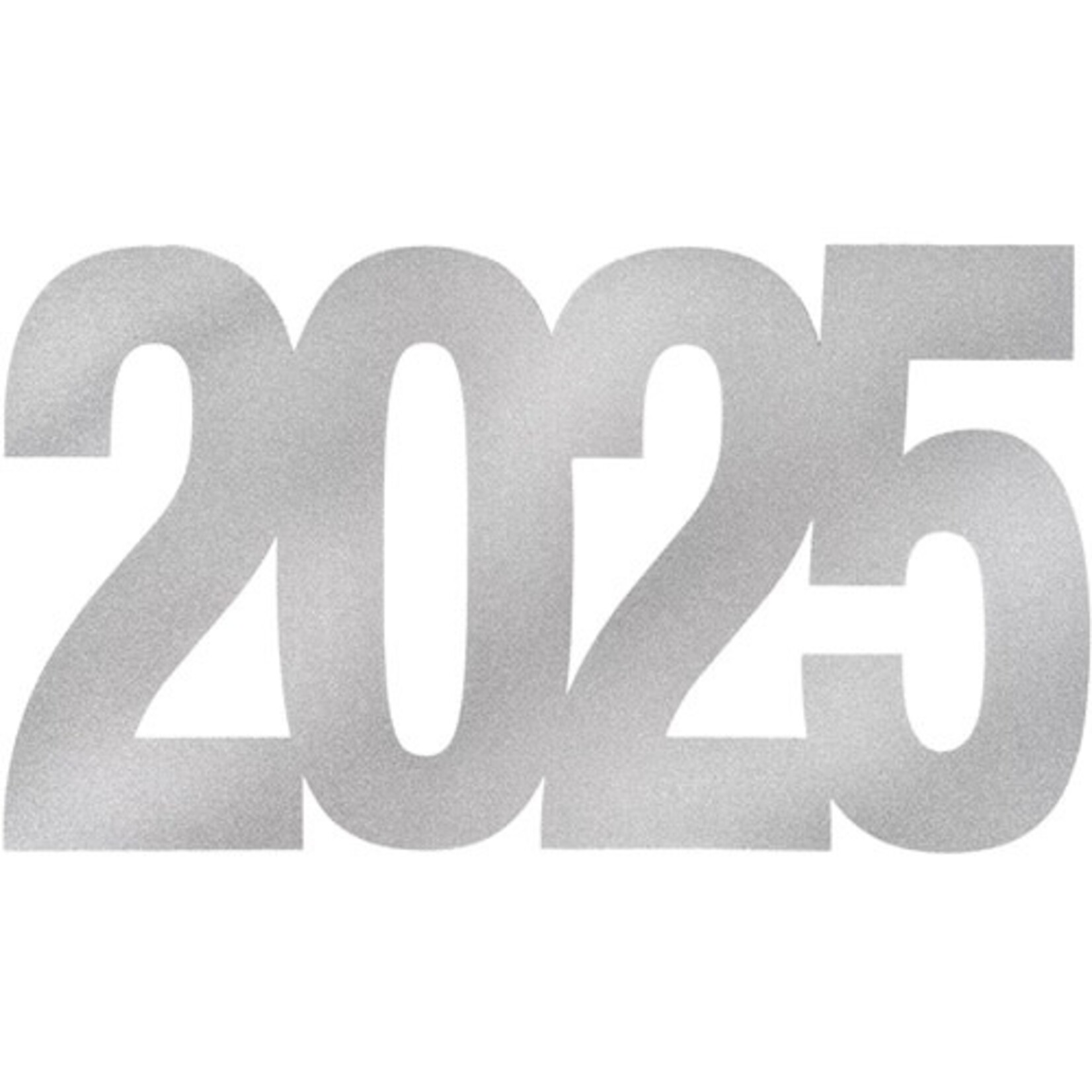 Amscan 14" Silver '2025' Glitter Cutout - 1ct. (24" x 14")