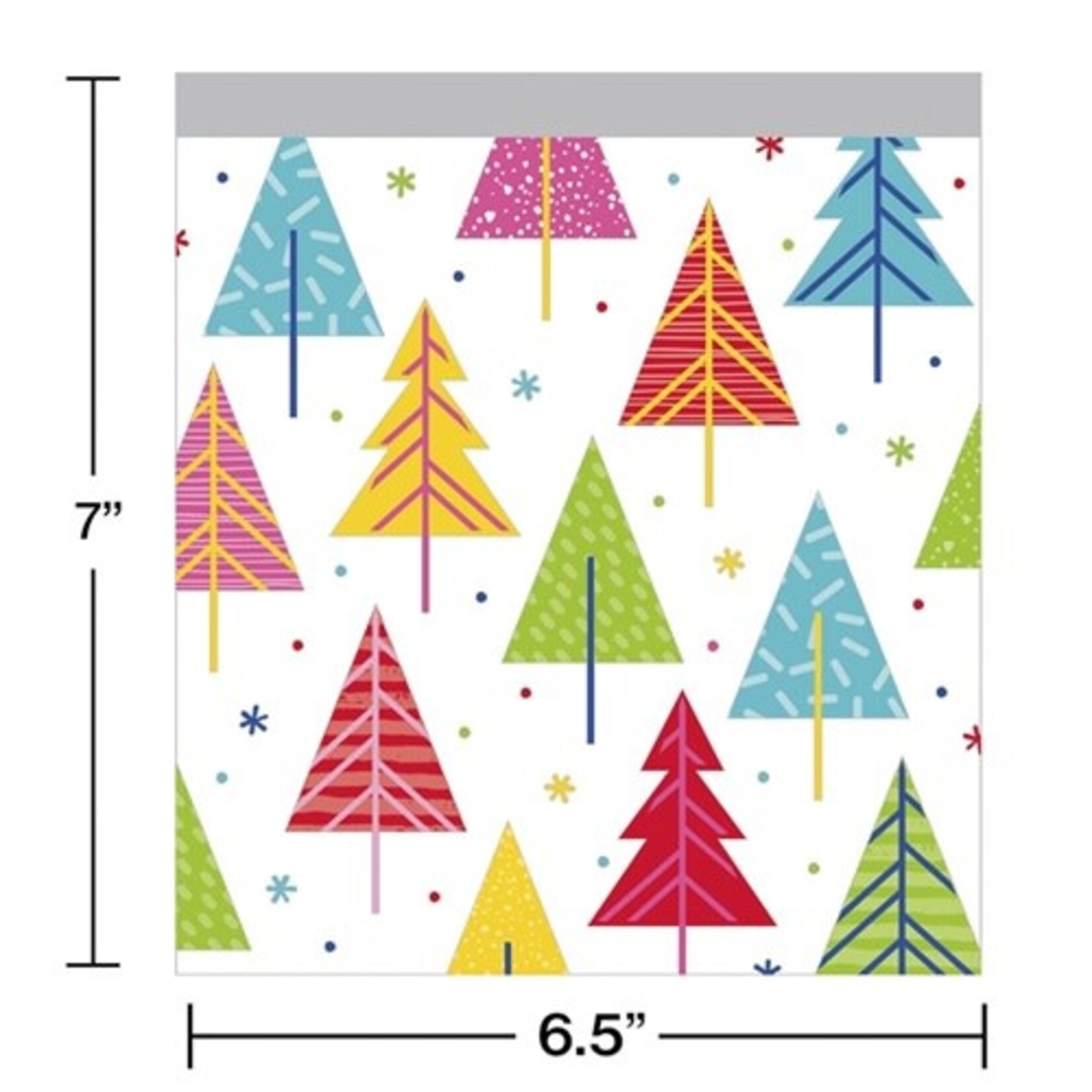 Creative Converting Colorful Trees Zipper Treat Bag - 10ct
