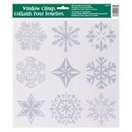unique Winter Glitter Snowflake Window Clings - 9ct.