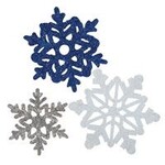 unique Blue & Silver Glitter Snowflake Cutouts - 6ct.