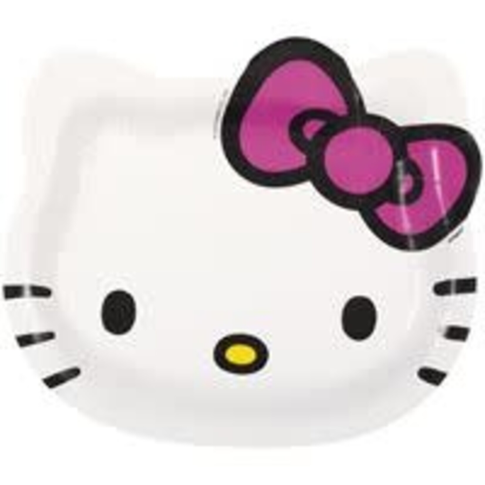 unique 8" Hello Kitty Shaped Plates - 8ct.