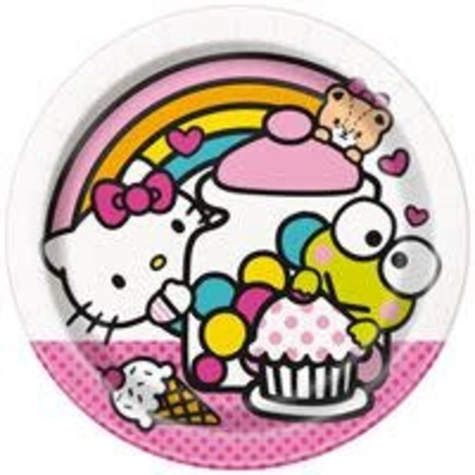 unique 7" Hello Kitty Plates - 8ct.