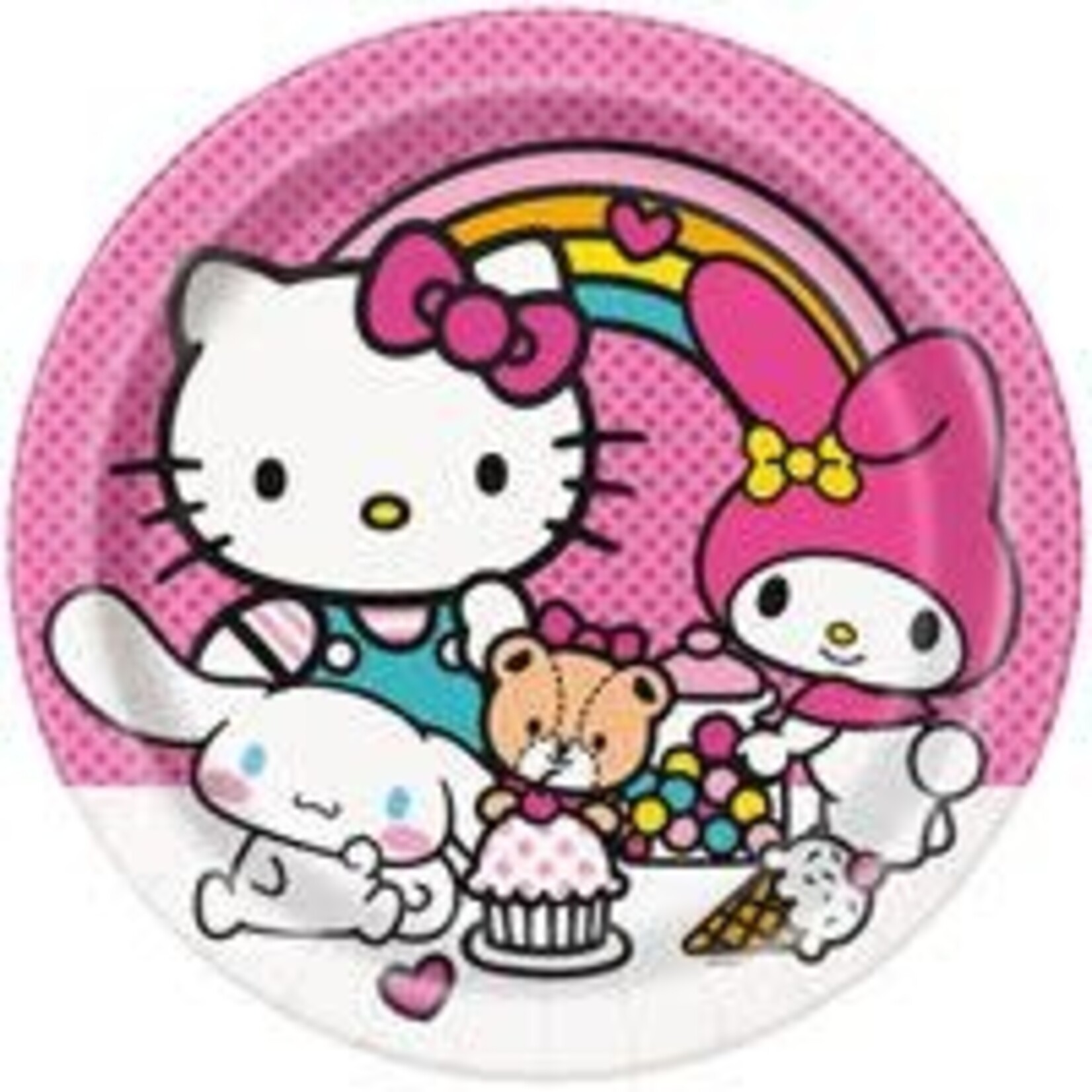 unique 9" Hello Kitty Plates - 8ct.