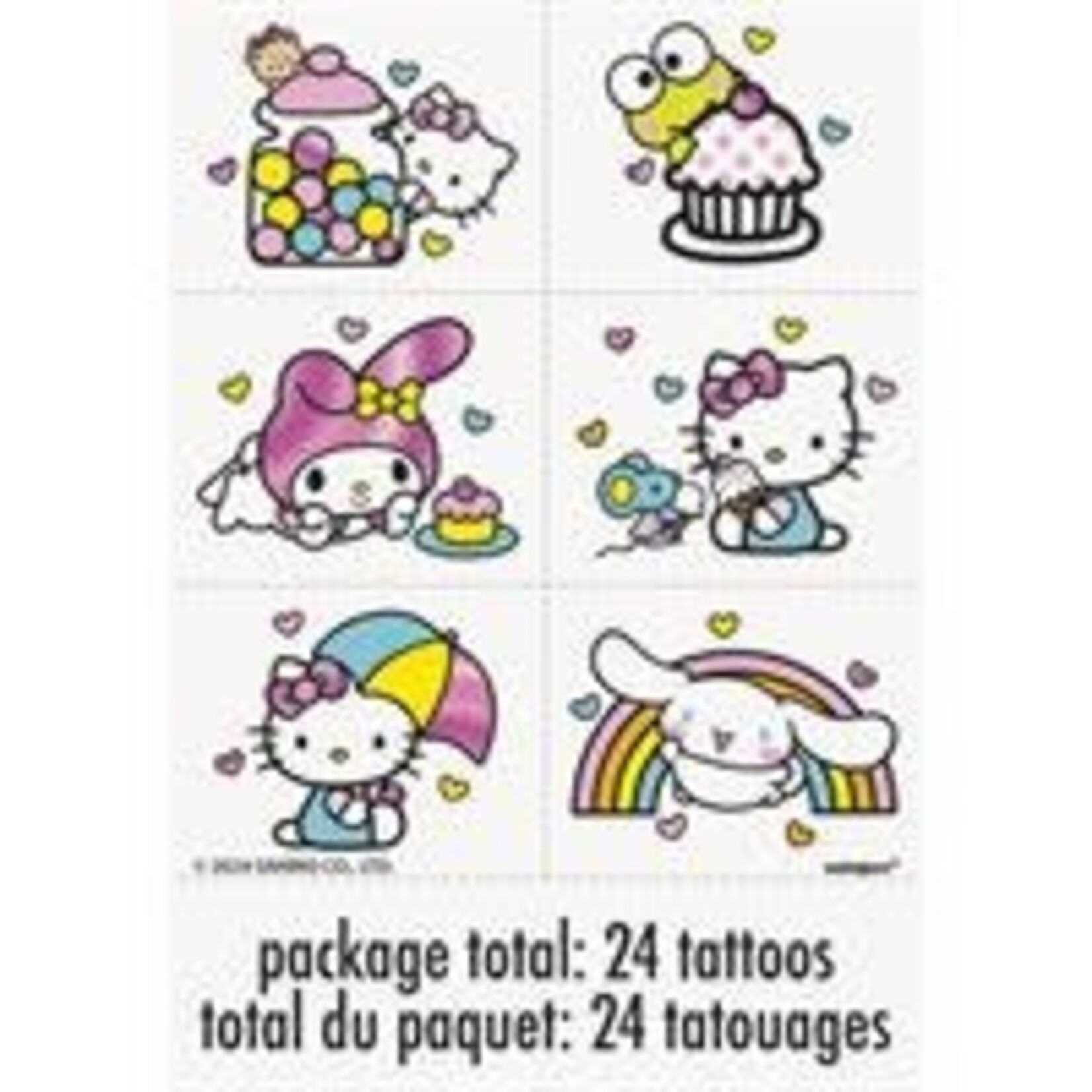 unique Hello Kitty Tattoo Sheets - 24ct.