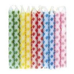 unique Diamond Dot Birthday Candles - 20ct. Asst. Colors