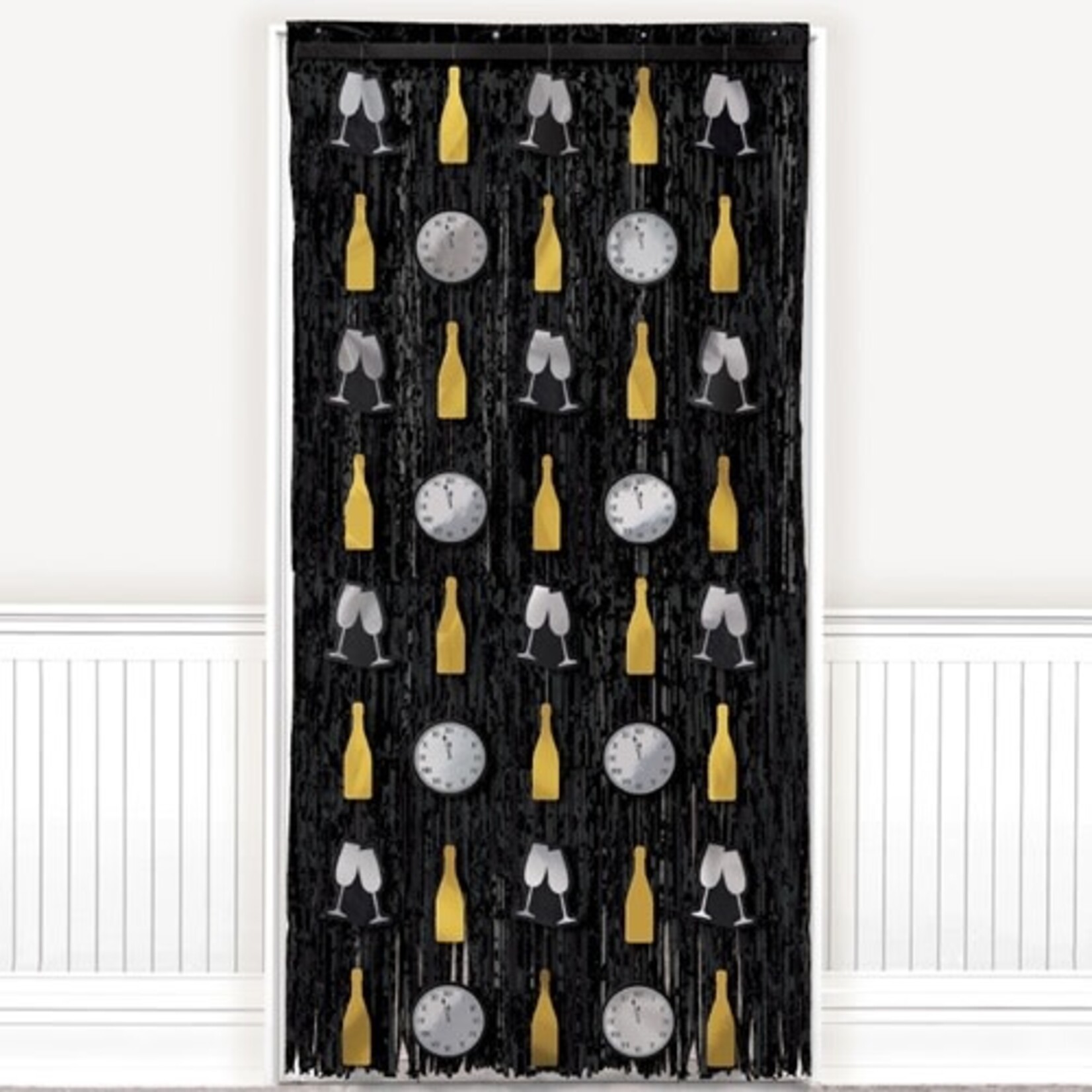 Amscan New Year's Eve Door Curtain - 1ct. (3' x 8')