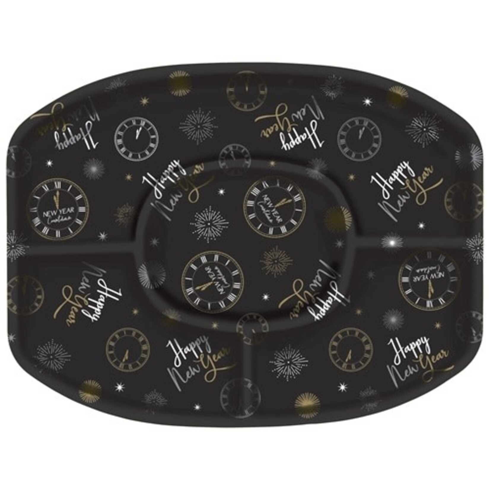 Amscan 18" New Year's Sectional Serving Tray - 1ct.