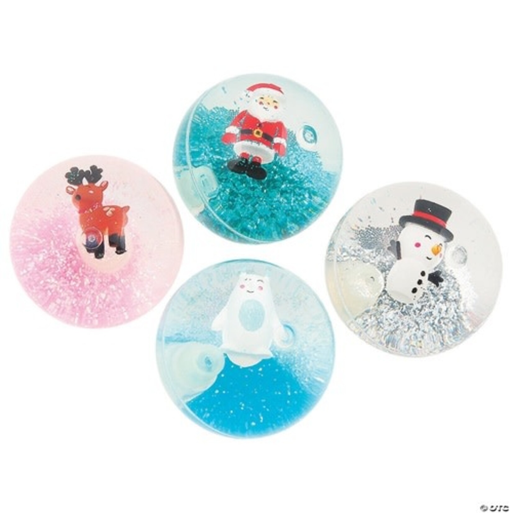Fun Express Christmas Glitter Bouncing Ball -1ct.