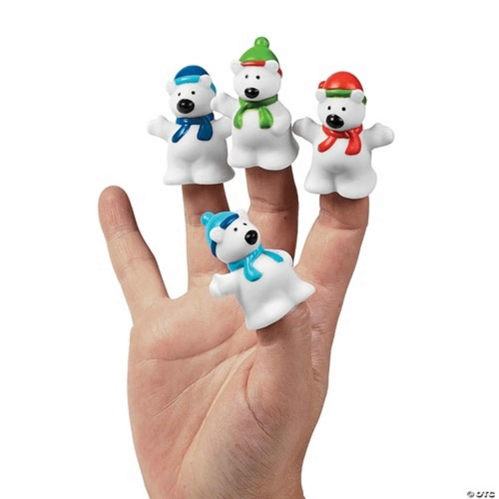 Fun Express Christmas Polar Bear Finger Puppets - 1ct.