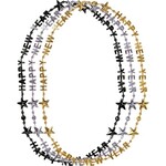 Creative Converting Black, Silver and Gold New Year Necklaces - 3ct.