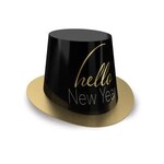 Beistle Hello New Year Black & Gold Hi Hat - 1ct.