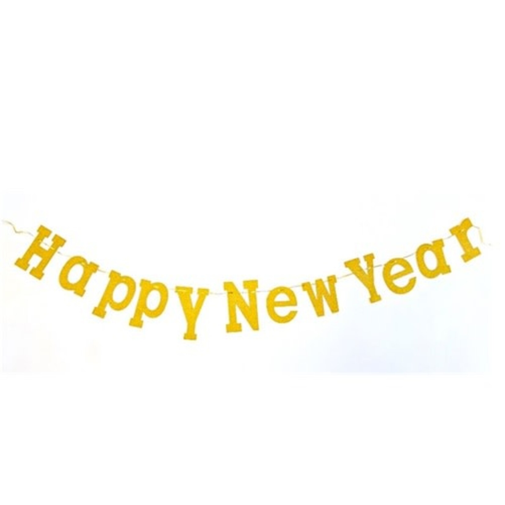 Fantasia 11' Gold Happy New Year Sparkle Banner - 1ct.