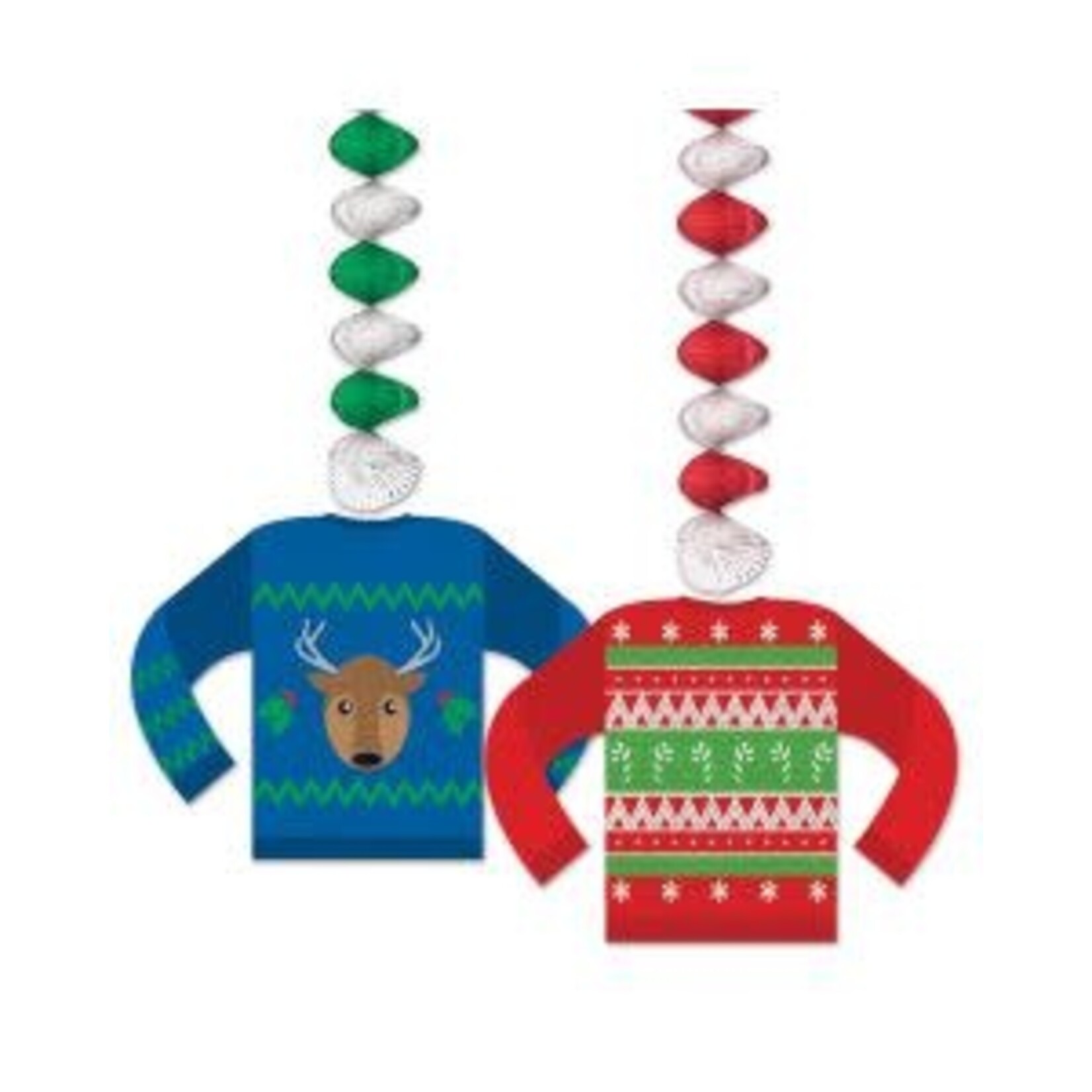Beistle 30" Ugly Sweater Dangler Decorations - 2ct.