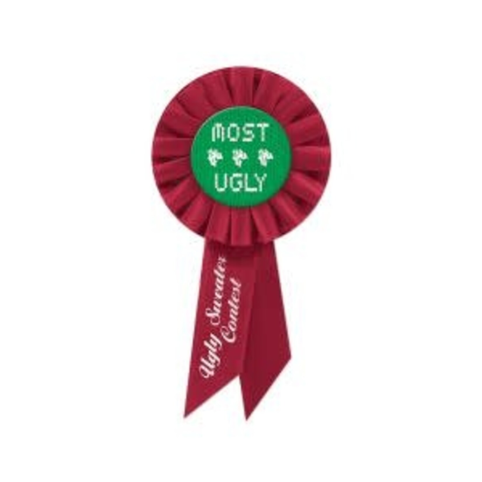 Beistle Ugly Sweater Award Ribbon "Most Ugly" - 1ct.