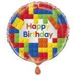 unique 18" Building Blocks Bday Mylar - 1ct