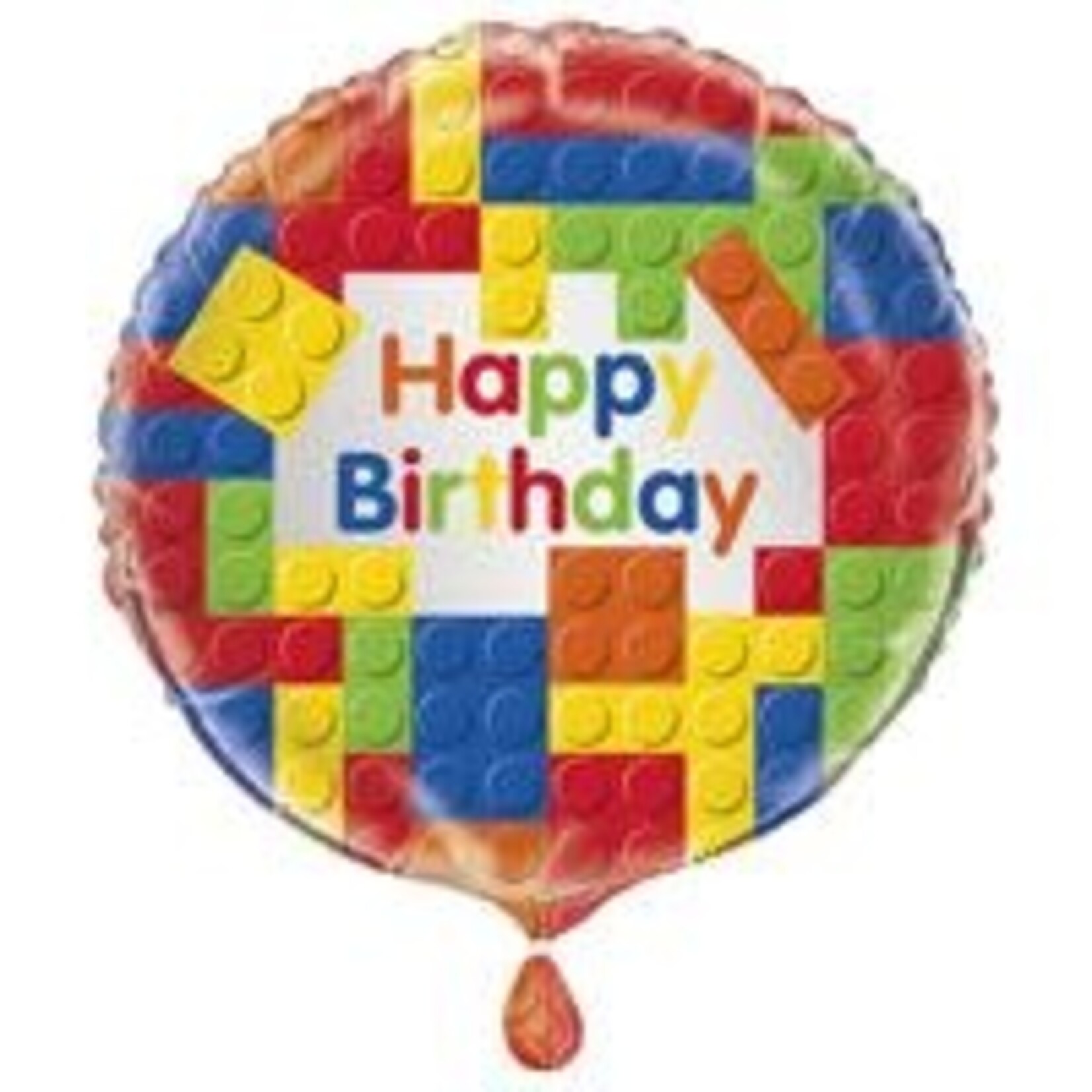 unique 18" Building Blocks Bday Mylar - 1ct