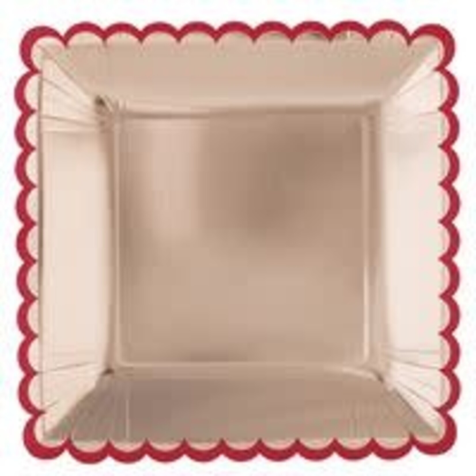 unique 10" Lovely Galentine Scalloped Square Plates - 8ct.