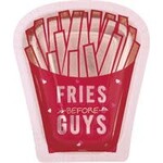 unique 8" Lovely Galentine "Fries Before Guys" Shaped Plates - 8ct.