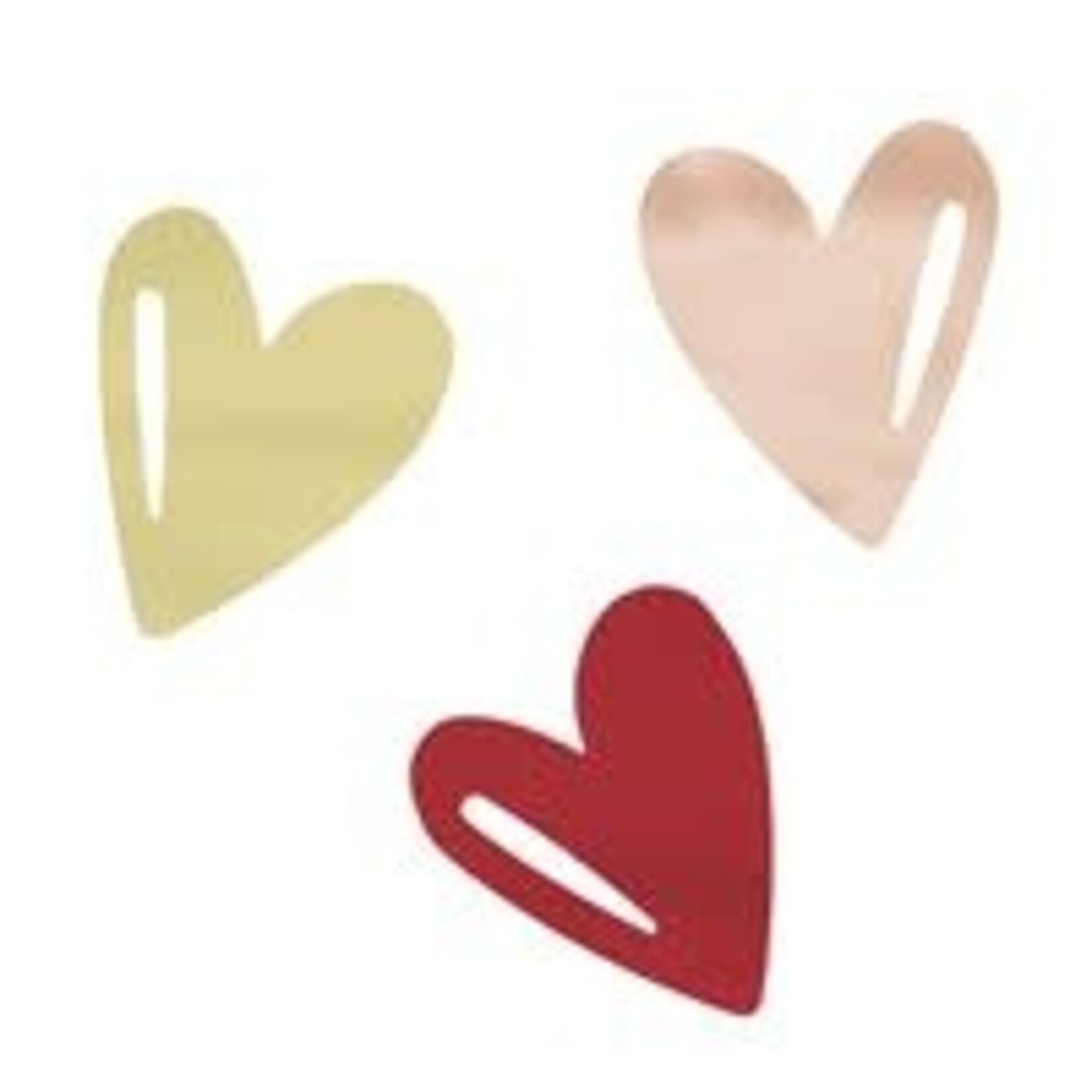 unique Red, Pink & Gold Heart Shaped Jumbo Confetti - 1ct. (0.5oz.)