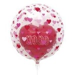 unique Valentine's Day Double Stuffed Heart Balloon - 1ct.