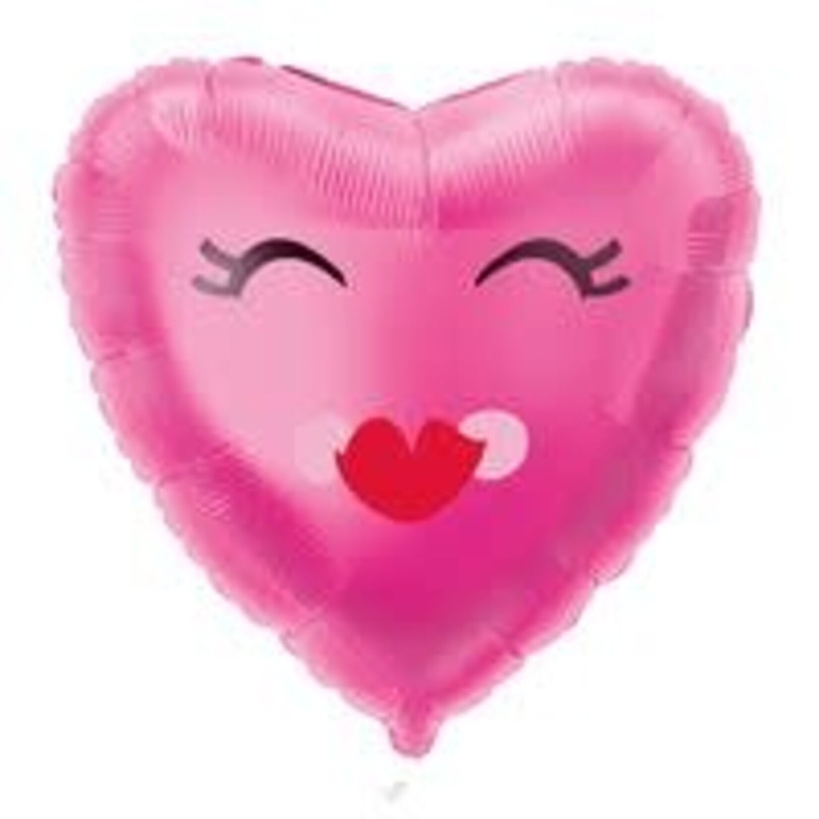 unique 18" Smiling Pink Heart Shaped Mylar Balloon - 1ct.