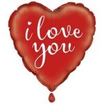 unique 18" Red Heart Shaped "I Love You" Mylar Balloon - 1ct.