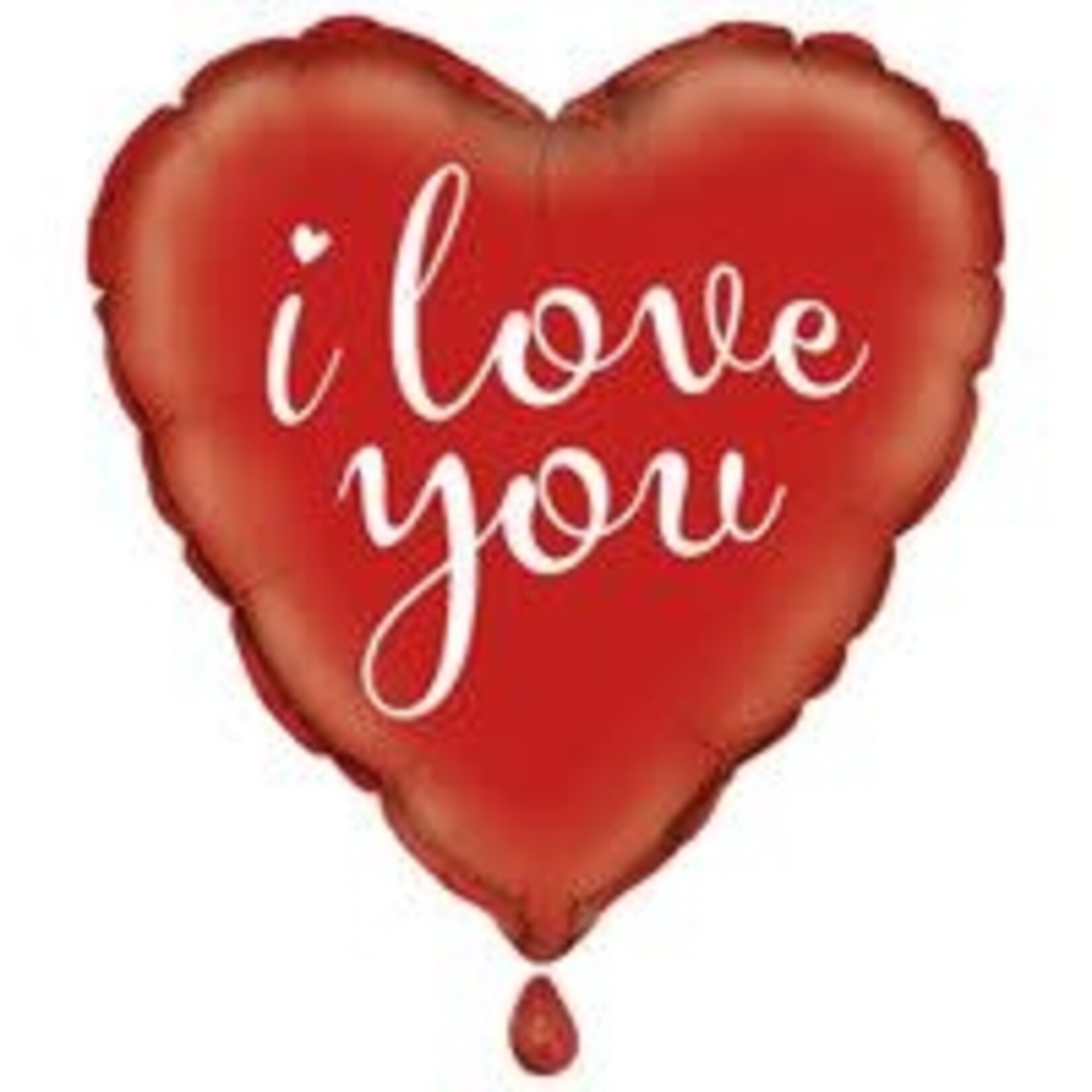 unique 18" Red Heart Shaped "I Love You" Mylar Balloon - 1ct.