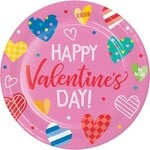 Creative Converting 7" Vivacious Valentine Plates - 8ct.