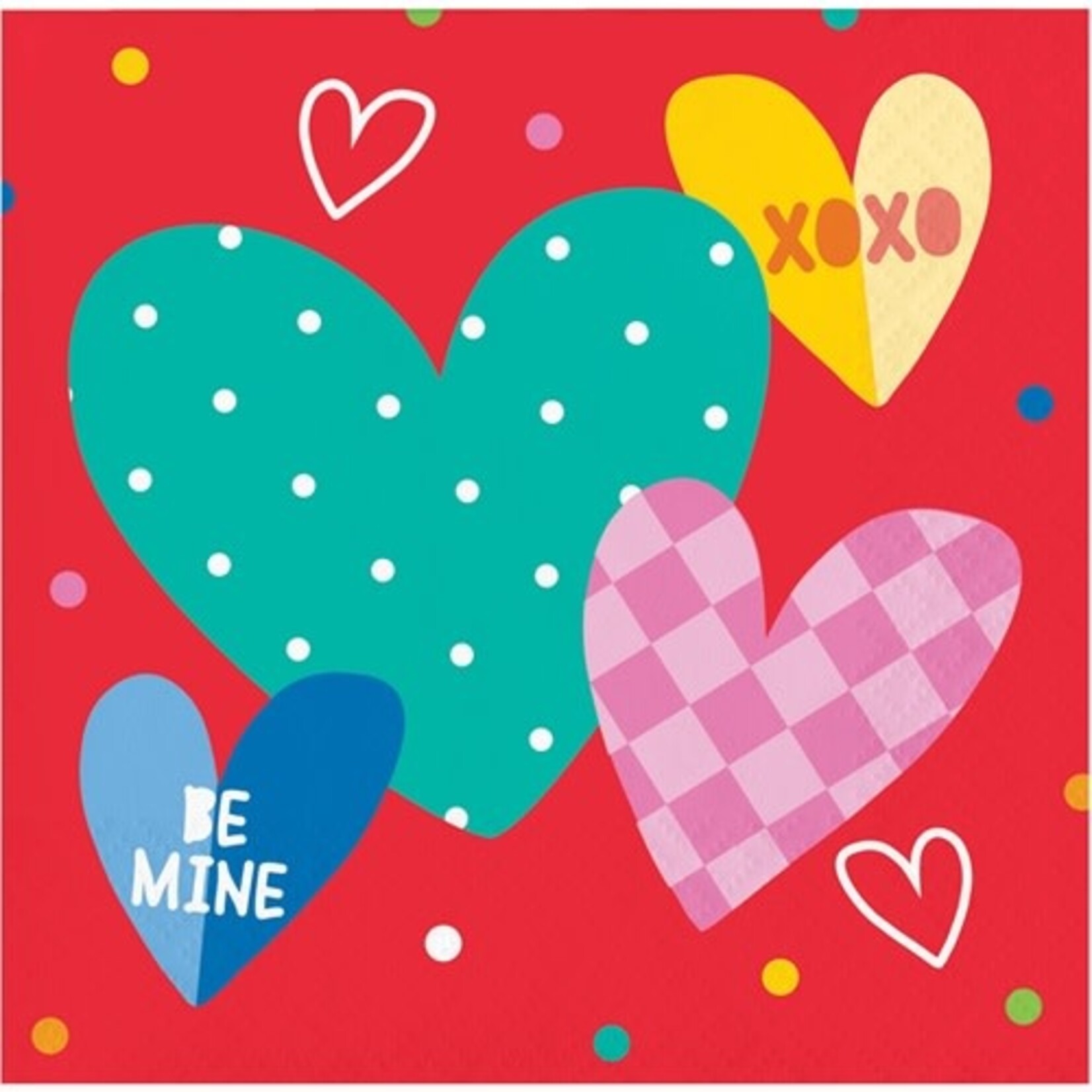 Creative Converting Vivacious Valentine Beverage Napkins - 16ct.