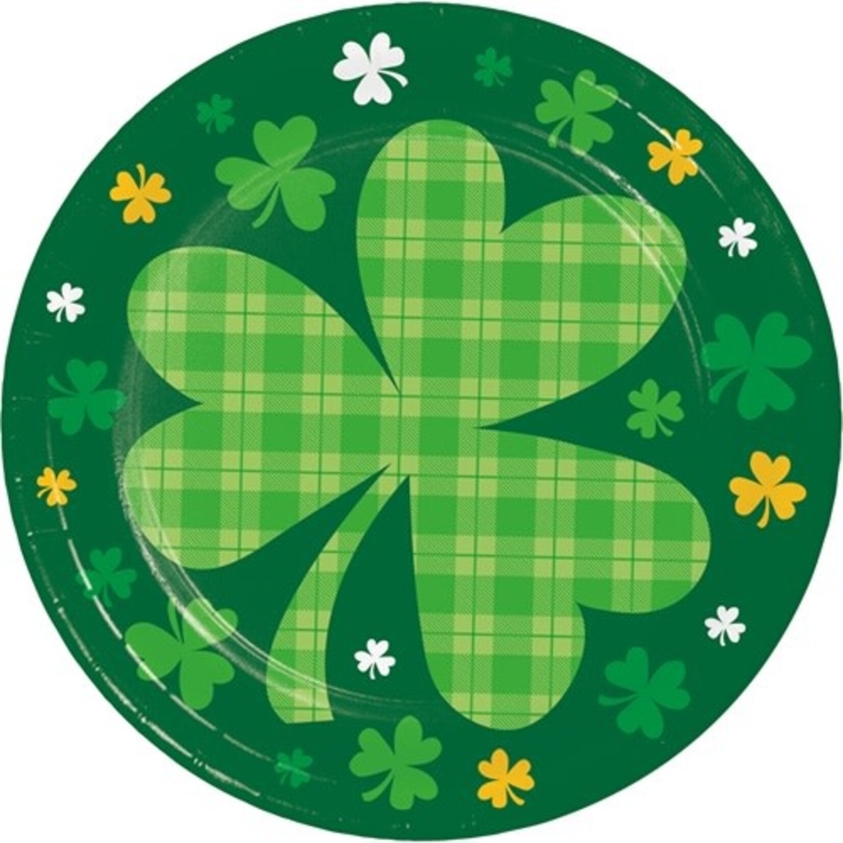 Creative Converting 7" Shamrock and Roll Plates - 8ct.