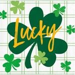 Creative Converting Shamrock And Roll Lucky Beverage Napkins - 16ct.