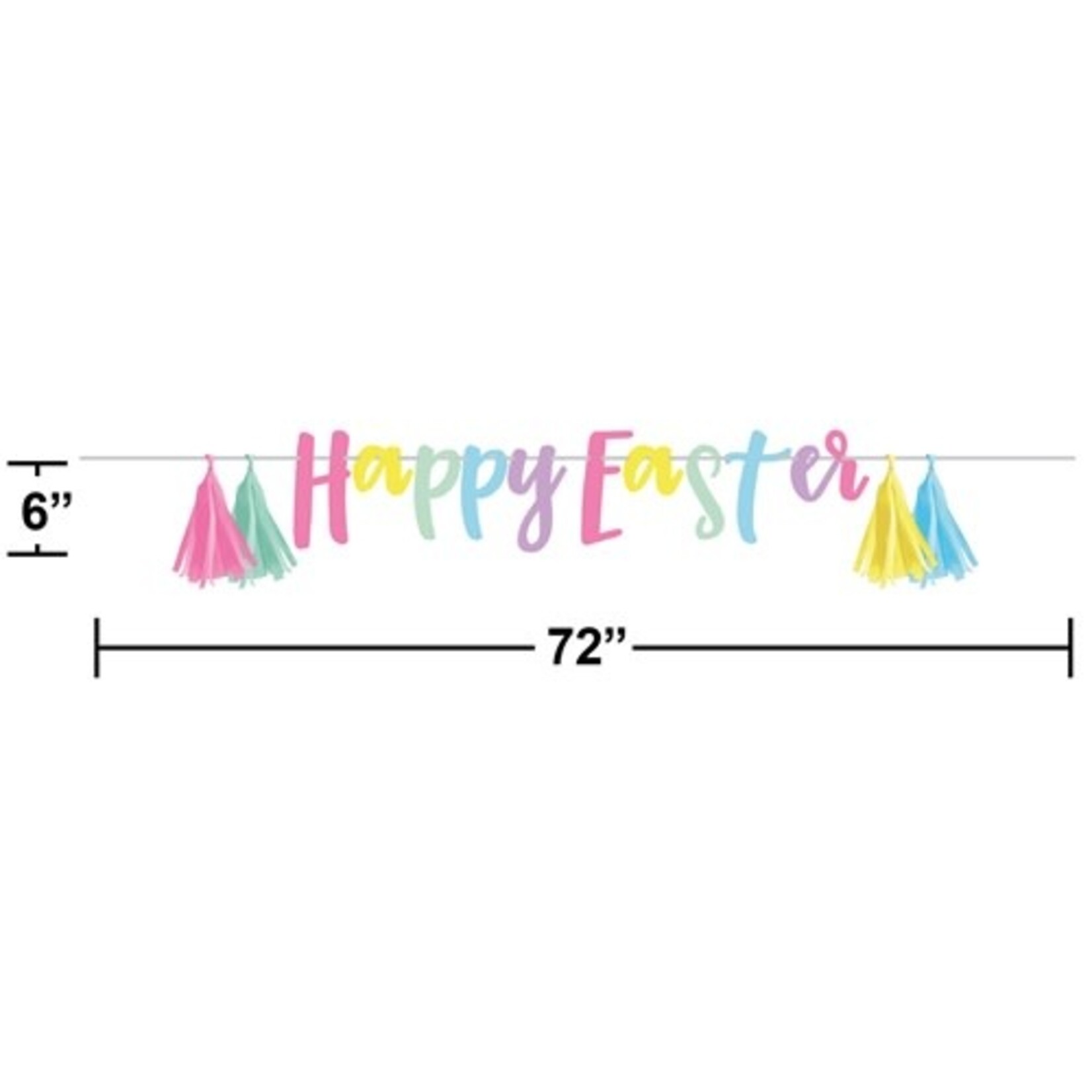 Creative Converting 5' Happy Easter Ribbon Banner - 1ct.