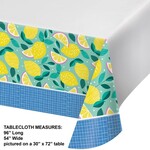 Creative Converting Luscious Lemons Rectangle Paper Tablecloth - 1ct. (54" x 96")