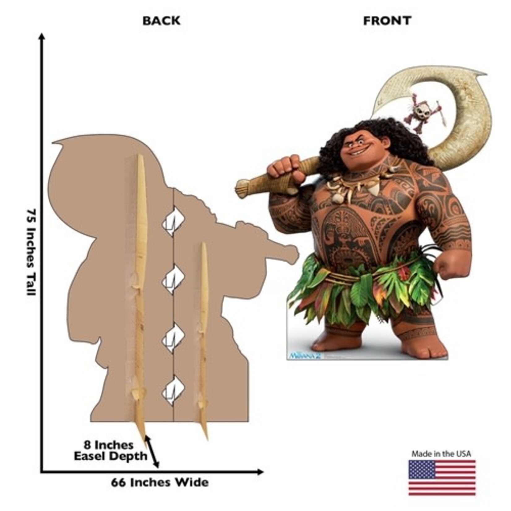 Advanced Graphics Disney's Maui & Kotu Life-Size Cutout - 1ct. (75" x 66")