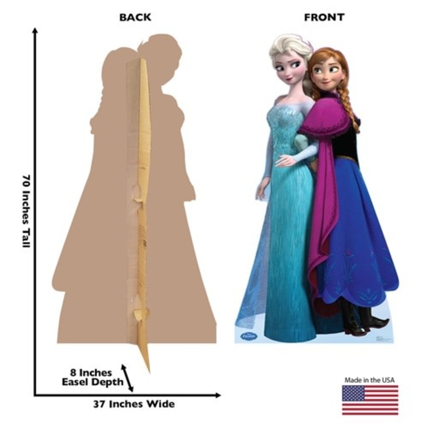 Advanced Graphics Disney's Frozen Elsa & Anna Life-Size Cutout - 1ct. (70" x 37")