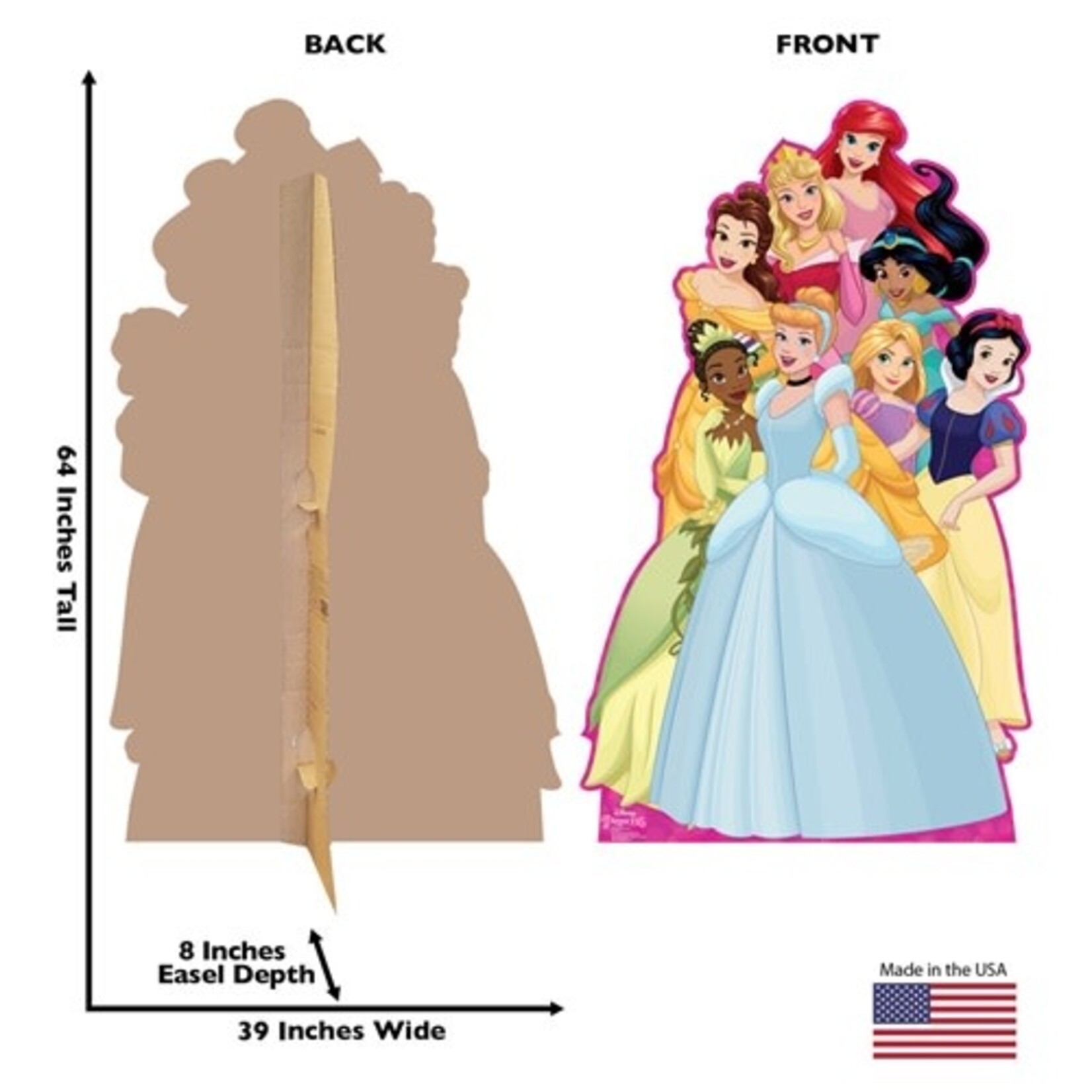 Advanced Graphics Disney Princess Group Life-Size Cutout - 1ct. (64" x 39")